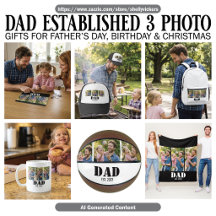Dad Established 3 Photo Gifts