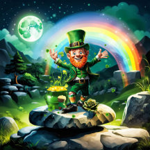 Funny happy  leprechaun
