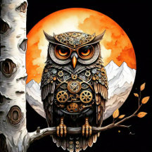 Steampunk Owls & Mount Baker, WA