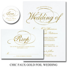 Chic Gold Foil Wedding Suite