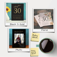 T4 Studio 30th Birthday Invitations