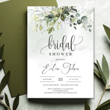 Boho eucalyptus Greenery foliage Bridal Shower
