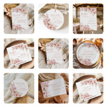 Boho Fall Floral Pumpkin Baby Shower