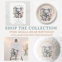 Pink Koala Bear Birthday Suite