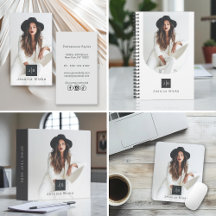 Stylish Modern Woman Entrepreneur Photo Monogram