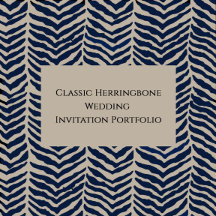 Classic Herringbone Wedding Invitation Suite