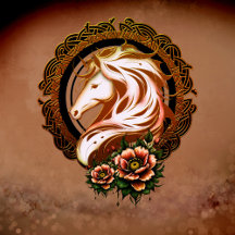 The Elegant Horse Head Adorned with Flowers.