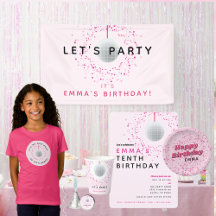 Dance Party Disco Ball Invitations, Favors & Decor