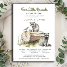 Woodland Watercolor Animals Baby Shower