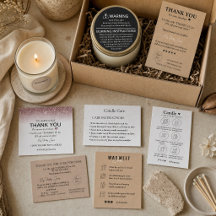 Custom Candle Care Cards | Candle Business Inserts
