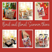 Bird and floral Summer  theme