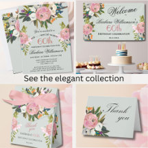 60TH BIRTHDAY ELEGANT PAINTED FLORAL COLLECTION