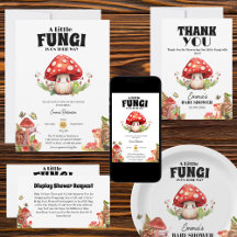 A Little Fungi Mushroom Butterfly Moth Baby Shower