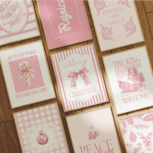 Pink Christmas Poster Collection
