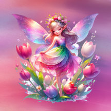 Hot Pink Tulip Fairy Princess Girls Decor