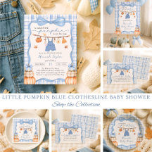 Little Pumpkin Baby Clothes Blue Boy Baby Shower