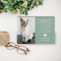 Pet Memorial Photo Keepsake Plaques