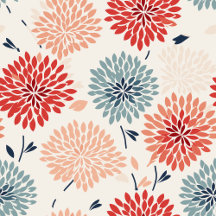 Vintage Chrysanthemum Motif Japenese Patter