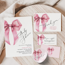 Pink Bow Coquette Baby Shower