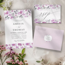 Boho Watercolor Floral  Wedding Suite