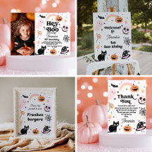 Retro Pink Black Halloween Birthday Collection