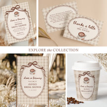 Love is Brewing Gingham Coffee Bridal Shower