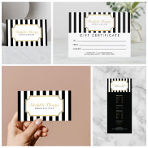 Elegant Black and White Stripes Business Suite