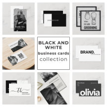Black and white BUSINESS CARDS