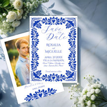 Blue talavera Mexican fiesta wedding