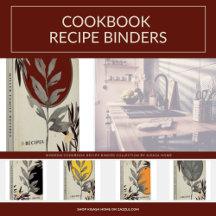 Cookbook Recipe Binders   Modern Watercolor Leaves