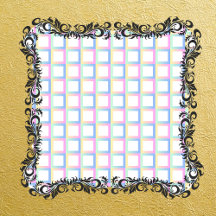 White Symmetric Checkered Gradient Pattern Frames