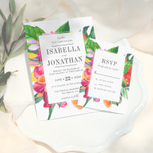 Tropical Hibiscus, Plumeria & Palm Wedding Suite