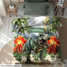 Tyrannosaurus T-Rex Boy Duvet Cover #93B
