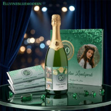 Radiant Green Glitter & Gold | 20th Birthday