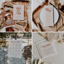 Retro Terracotta Wedding Collection   BIRDIE