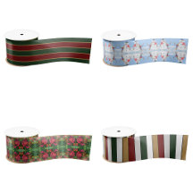 Ribbon With Christmas Holiday Themed Designs 