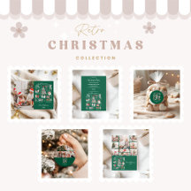 Tis The Season  Retro Green Christmas