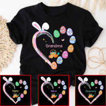 Easter Rabbit Heart Easter Egg Grandma Family Name
