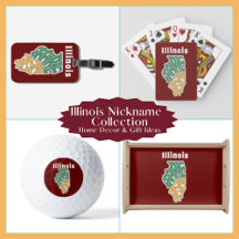 Illinois Nickname Word Art Collection