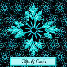 Aqua Floral Beauties - Gifts & Cards