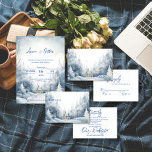 Snowy Landscape Winter Wedding Collection