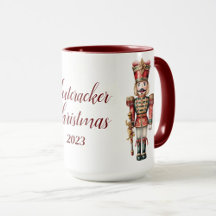 Beautiful Personalized Nutcracker Christmas Mugs
