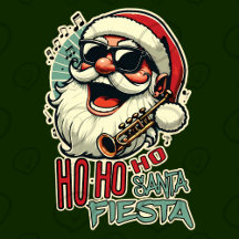 Cool funny Santa Claus with sunglasses - Ho-Ho-Ho 