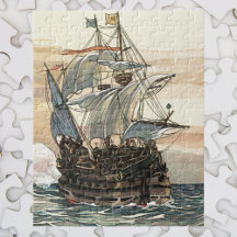 Vintage Illustration Pirate Designs on Puzzles