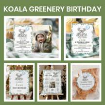 Greenery Koala Birthday