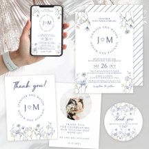 Blue wildflower wedding