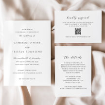 Simple Black and White Clean Wedding Suite