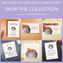 CUTE HALLOWEEN CAULDRON GENDER NEUTRAL BABY SHOWER