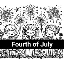 Fourth of July Themed Coloring Pages