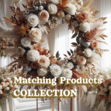 White Fall watercolor Pumpkin Floral 